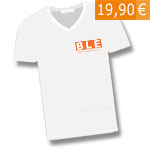 Bild 1 x T-Shirt, weiß, V-Ausschnitt mit BLE-Logo